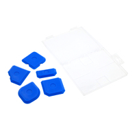 Ensemble de grattoirs à Joint bleu, 5 pièces, spatule en Silicone avec boîte en plastique