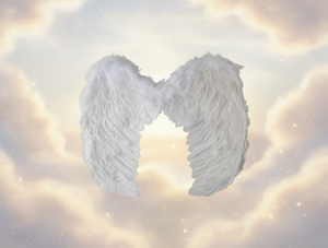 Accessorio per costume con ali d'angelo per bambini, ali con piume bianche in poliestere unisex - Product Image 2