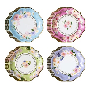 DAMAI New Design Disposable Tea Party Flower Paper Plate Wedding Birthday Party Paper Plate&Decorations Tableware - Product Image 2