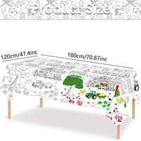 Nouveau Style Graffiti Nappe Ferme Animal Nappe Dessin Table Tissu Table