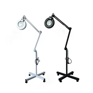 2022 Professional Glass Lens Floor Stand 5X Facial LED Magnifying Lamp Magnifier For Beauty Cosmetic Eyelash Extension Lash