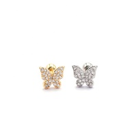 Boucles d'oreilles clous mignonnes, boucles d'oreilles papillon, boucles d'oreilles cartilage, bijoux de piercing animal, boucles d'oreilles hélix pour enfants et femmes 2027