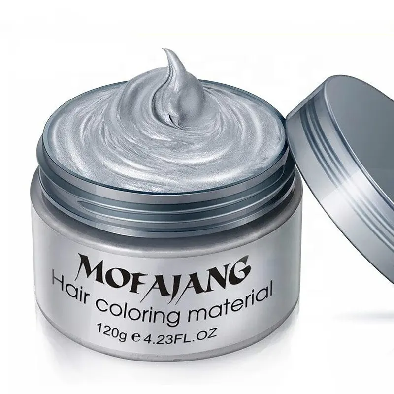 Beliebte MOFAJANG 9 Farben Haar Styling Pomade Material Temporäre Einweg Schlamm Haar Farbe Wachs aus china lieferant