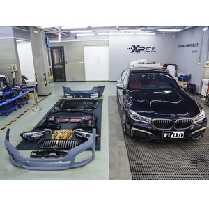 Ricambi auto PP abs adatto per <span class=keywords><strong>BMW</strong></span> serie 7 <span class=keywords><strong>G11</strong></span> 2016-2019 refit 2020 kit carrozzeria nuovo aspetto con paraurti fari cofano - Product Image 4