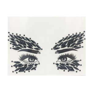 Venta caliente de <span class=keywords><strong>la</strong></span> <span class=keywords><strong>cara</strong></span> y el cuerpo joyas Art diseños <span class=keywords><strong>para</strong></span> los ojos sombra de cristal del tatuaje etiqueta engomada del tatuaje - Product Image 6