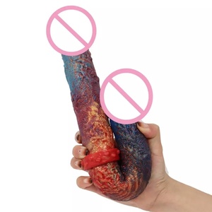 FAAK Hot Sale Double Ended <b>Dildos</b> Fantasy Silicon Sex Toys for Lesbian - Product Image 6