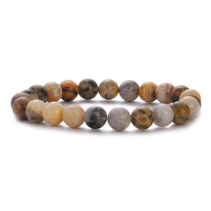 <span class=keywords><strong>Bracciale</strong></span> con perline in pietra naturale per <span class=keywords><strong>donna</strong></span> e uomo, <span class=keywords><strong>ametista</strong></span>, cristallo di quarzo, acquamarina, giada, agata, braccialetto elastico. - Product Image 6
