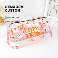 Tas punggung tahan air motif kustom, tas olahraga, tas Tote Gym, tas perjalanan Halloween ringan untuk pria & akhir pekan