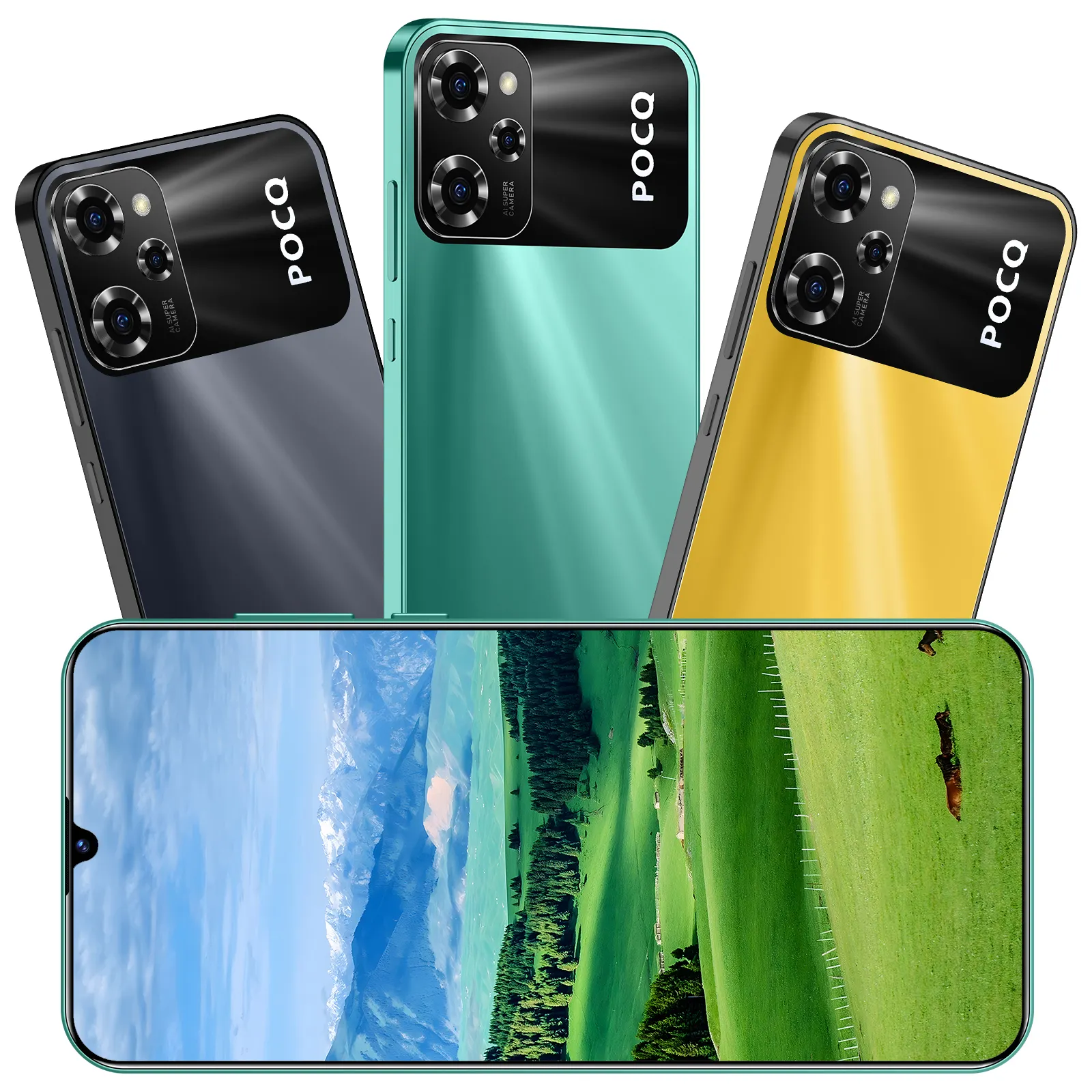 2024 derniers téléphones intelligents X5 Pro 5G 7.3 pouces grand écran 16 Go + 1 To 50MP + 108MP caméras double SIM téléphones robustes