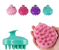 Brosse de massage du cuir chevelu personnalisable avec logo, exfoliant pour la croissance des cheveux, brosse à cheveux à poils doux pour apaiser les pellicules et le confort, brosse à shampoing