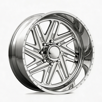 SL 22X10 28X12 26X12 26X14 Velg Truk Tempa Custom Super Single Deep Concave Matte Black dengan 8X165.1 8X170 untuk Ford F-250