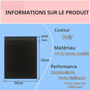 Bolsas de Envío Ecológicas de Alta Calidad en Negro para Logotipo Personalizado, Sobres de Correo Biodegradables - Product Image 2