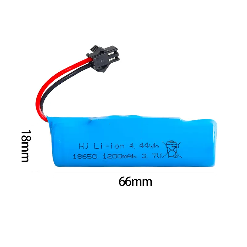 Factory 18650 1200mAh 3.7V cylindrical lithium batteries rc toy charger car battery for electric vehicle