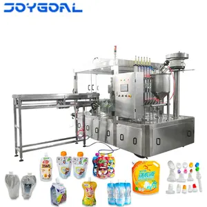 Automatic 4 nozzle big bag pouch standup crouches juice jam pouch filling packaging machine standup pouch doypack machine