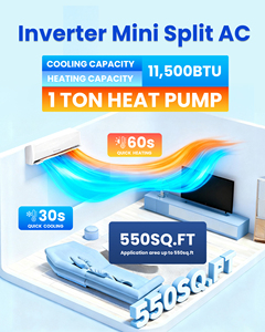 Bestcold 12000 BTU 110V <b>Mini</b> Split <b>Air</b> <b>Conditioner</b> System Energy Efficient Cooling & Heating Smart <b>Mini</b> Split <b>Air</b> <b>Conditioner</b> - Product Image 2