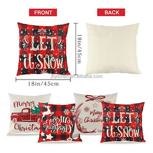 Serie natalizia cartoni animati modello fodere cuscino lino cotone <span class=keywords><strong>cuscini</strong></span> decorativi per soggiorno - Product Image 4