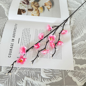 Branche de fleur de <span class=keywords><strong>prunier</strong></span> artificielle de style zen haut de gamme, toucher réel, simulation de fleur d'hiver pour la décoration de la maison ou du bureau d'inspiration orientale - Product Image 5