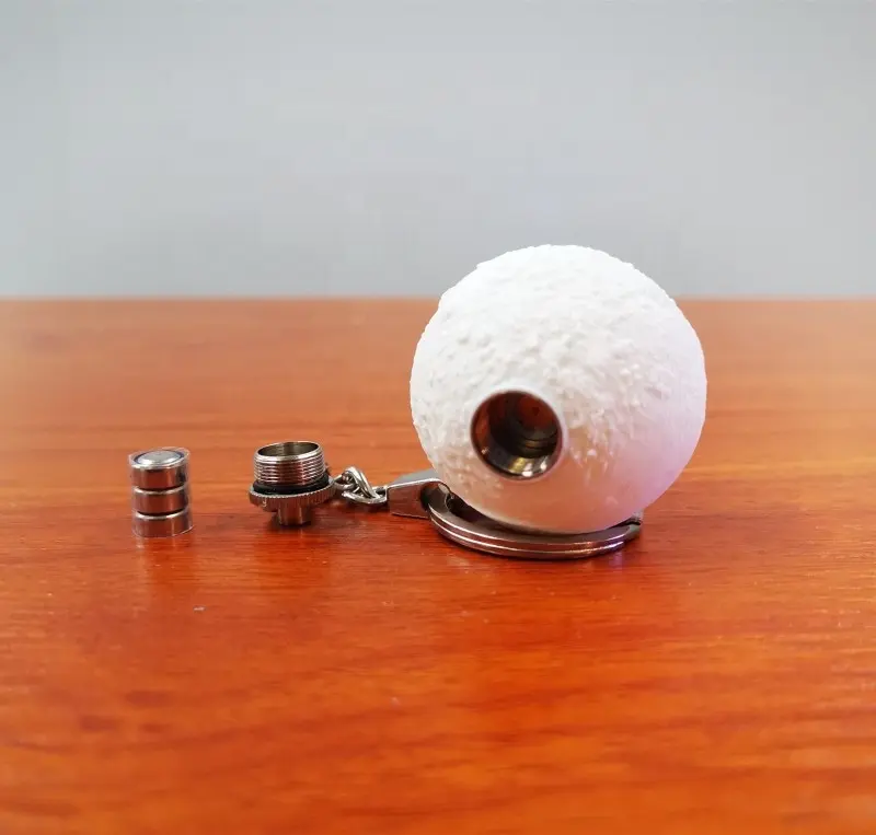 पदोन्नति उपहार मिनी 3D मुद्रण चंद्रमा प्रकाश चाबी का गुच्छा एलईडी रात को प्रकाश कस्टम keychains