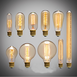 2025 Hot Bán T45 T10 T30 T185 T225 25W 40W 60W Brass Cổ Điển Hổ Phách Kính Edison Phong Cách Ấm Ánh Sáng Bóng Đèn Với E14 Cơ Sở 240V - Product Image 2