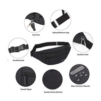 Riñonera Deportiva Personalizada de Nailon Antirrobo con GPS, Riñonera de Yoga al por Mayor, Riñonera Cruzada Unisex