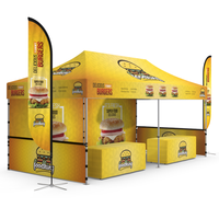 Tente de stand publicitaire commerciale, cadre en acier de haute qualité, pop-up, glamping en plein air, 3x3 mètres, pliage rapide