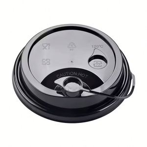 Couvercle anti-déversement PP à ouverture facile pour gobelets jetables de thé aux perles et de café, gobelets Boba, diamètre 90/98 mm, transparent, en stock - Product Image 2