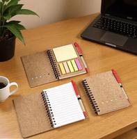 Bloc-notes réutilisable en papier kraft mini format avec reliure spirale, impression personnalisable pour logo d'entreprise, vente en gros