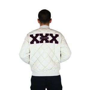 Veste Richmond X pour homme, crème, matelassée, coupe bomber, vêtement décontracté - Product Image 3