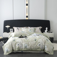 Ensemble de draps de lit en lyocell 100% de qualité supérieure Collection maison respirante avec taies d'oreiller Drap de lit King Size