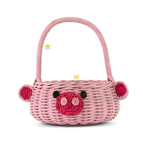 Cute Bear Shaped Rattan <b>Storage</b> <b>Basket</b> With Handle For Children's <b>Toy</b> <b>Storage</b> Wholesale in Bulk from Vietnam - Product Image 2