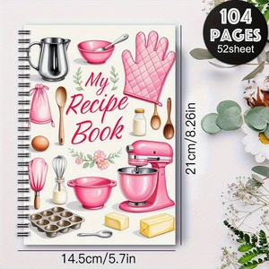 Cuaderno de recetas divertidas Manual de recetas en blanco Personal Platos caseros Suministros para manualidades Recetas especiales Libro de cocina en espiral - Product Image 1