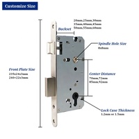 Serrure à mortaise en acier inoxydable 8550, prix d'usine, écologique, durable, sécurisée, antivol, pour porte en bois