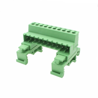 Borniers de raccordement à clipser très demandés, pas de 5,08 mm, 300 V 15 A, connecteurs PCB montés sur rail, laiton PA66, vis M2.5, 28-12 AWG