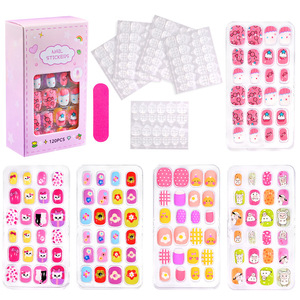 120 unids/caja Rosa dibujos animados niños prensa en las <span class=keywords><strong>uñas</strong></span> Color caramelo gato conejito niños cubierta completa <span class=keywords><strong>uñas</strong></span> <span class=keywords><strong>postizas</strong></span> <span class=keywords><strong>niñas</strong></span> fiesta decoración <span class=keywords><strong>de</strong></span> <span class=keywords><strong>uñas</strong></span> - Product Image 6