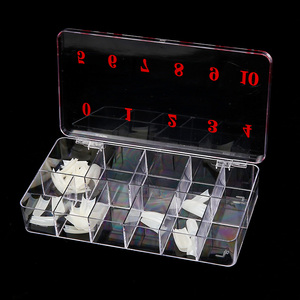 Boîte de rangement transparente en plastique pour 1000 faux ongles, organiseur de salon pour nail art, étui de rangement pour capsules d'ongles - Product Image 4