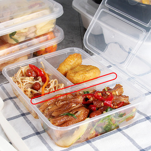 Đưa Ra Microwavable 3 Ngăn Nhựa Dùng Một Lần Thực Phẩm Giao Hàng <span class=keywords><strong>Container</strong></span> Với Nắp - Product Image 5