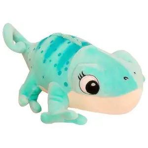 어린이를위한 맞춤형 다채로운 카멜레온 인형 어린이 봉제 장난감 사랑스러운 도마뱀 인형 선물
