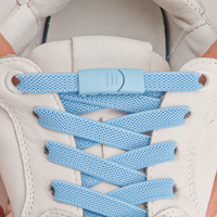 2026 nouveau KJ sans cravate paresseux sans attache fermoir à dégagement rapide serrure baskets bottes imprimées Polyester lacets de chaussures magnétiques