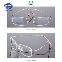 Kacamata Optik Tanpa Bingkai Teenyoun 2024, Bingkai Kacamata Logam Ultra Ringan dari Paduan Titanium, Kacamata Optik