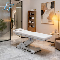 Lit de massage électrique réglable, lit de soin du visage réglable en hauteur, lit de soin pour salon de beauté et spa, pour la physiothérapie