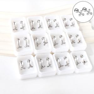 Pendientes de Acero Inoxidable con Diseño Innovador Vallum, Bañados en Oro de 18k, Tipo Broche de Bola, Joyería para Mujer, Venta al por Mayor - Product Image 5