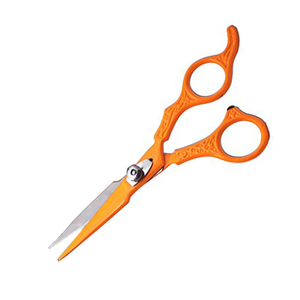 Ciseaux de coiffure professionnels en acier inoxydable noir, ciseaux de coupe de salon tranchants avec repose-doigts confortable et vis fantaisie - Product Image 2