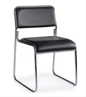 Chaise de bureau en PU de haute qualité chaises de conférence chaise de personnel de bureau avec pied fixe