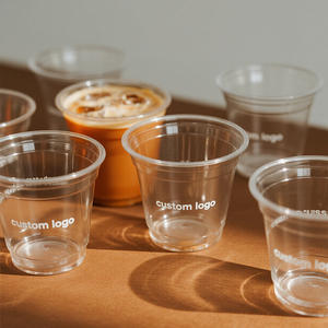 Vente en gros de gobelets en plastique PET transparents de 12 oz avec logo personnalisé, <span class=keywords><strong>fond</strong></span> rond de 98 mm de diamètre, avec couvercle, pour les magasins de boissons, les jus à emporter - Product Image 4