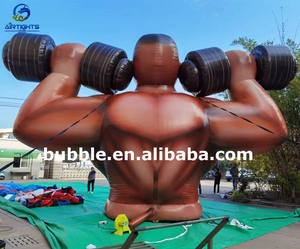 <span class=keywords><strong>Ballon</strong></span> <span class=keywords><strong>gonflable</strong></span> géant personnalisé de modèle d'homme de muscle de forme physique extérieure de gymnase à vendre - Product Image 3