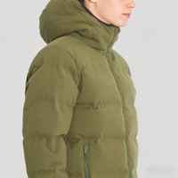 Veste d'hiver matelassée pour homme, à capuche, avec fermeture éclair, en nylon Oxford Ripstop, membrane respirante en TPU, résistante à l'eau, rembourrage en duvet de canard blanc, pour activités de plein air
