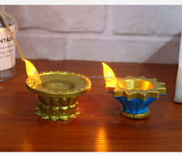 Décoration du festival Deepavali, lampe à huile LED Diwali, capteur d'eau flottante, Diya, bougies artificielles sans flamme