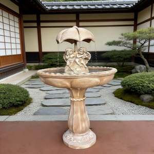 น้ำพุตกแต่งสวนรูปนกทำมือจากเรซิ่นไฟเบอร์กลาส ทนทานต่อสภาพอากาศ ใช้พลังงานแสงอาทิตย์ - Product Image 6