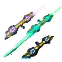 Kinder Original Star Thunders nake Wars Doppelkopf-Lasers chwert Teleskop-LED-Spielzeug messer für Jungen Großhandel vom Nacht markt
