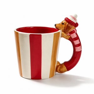 Tasse en porcelaine Teckel de Noë<span class=keywords><strong>l</strong></span> en gros 375 ml, isotherme, sans BPA, compatible micro-ondes, avec logo <span class=keywords><strong>personnalisé</strong></span> sur le dessous, cadeau de fêtes pour les amoureux des chiens - Product Image 4
